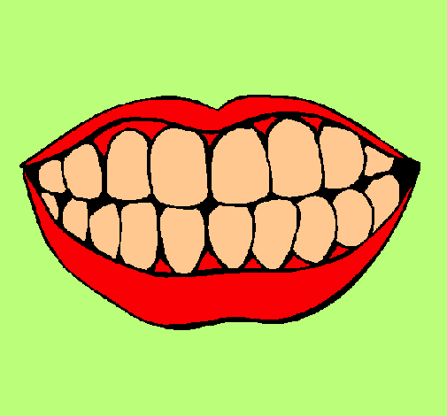 Dibujo Boca y dientes pintado por antolacapa