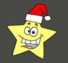 Dibujo estrella de navidad pintado por erica