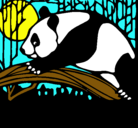 Dibujo Oso panda comiendo pintado por MARC