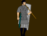 Dibujo Soldado romano pintado por kasemaru