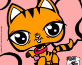 Dibujo Gatito Littlest Pet Shop pintado por catal