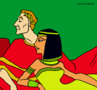 Dibujo César y Cleopatra pintado por cleoo