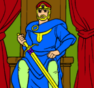 Dibujo Caballero rey pintado por luisjorge
