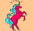 Dibujo Unicornio pintado por poni