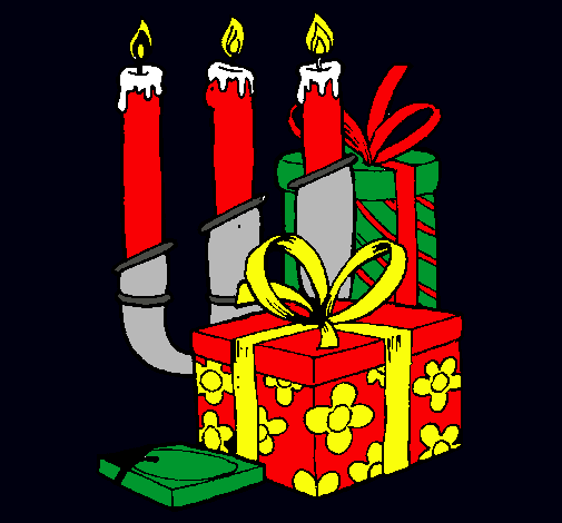 Candelabro y regalos