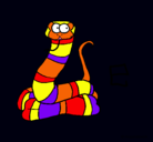 Dibujo Serpiente pintado por marilinda1