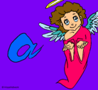 Dibujo Ángel pintado por marinuxi