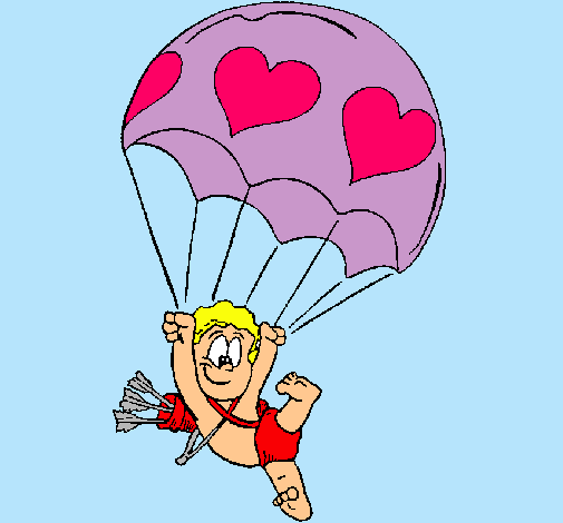 Cupido en paracaídas