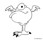 Dibujo Monstruo con pata de gallo pintado por Naia