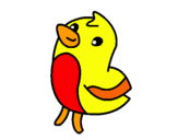 Dibujo Dibu el pollito pintado por javi2006