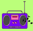 Dibujo Radio cassette 2 pintado por camuri