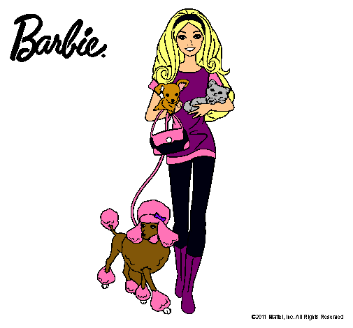 Barbie con sus mascotas