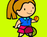 Dibujo Chica tenista pintado por SANDRI13
