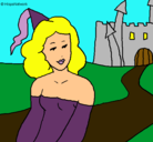 Dibujo Princesa y castillo pintado por kautar
