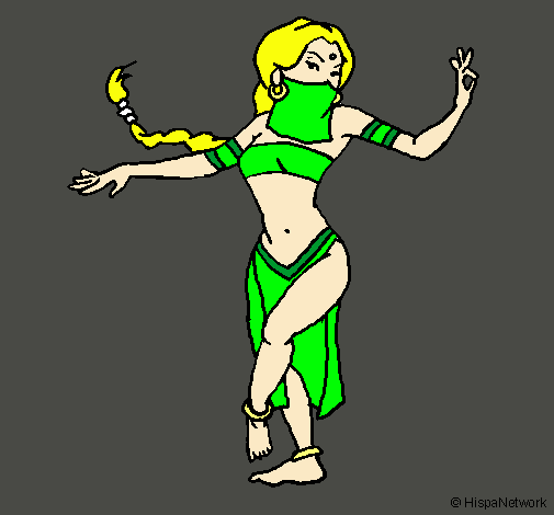 Dibujo Princesa mora bailando pintado por Iseli96082