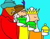 Dibujo Los Reyes Magos 3 pintado por colitas