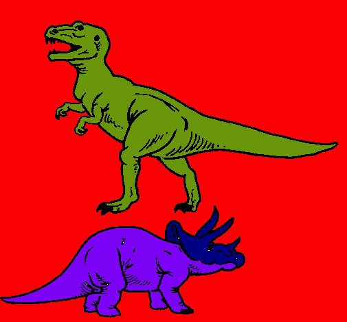 Triceratops y tiranosaurios rex