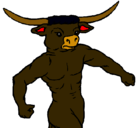 Dibujo Cabeza de búfalo pintado por javiermega