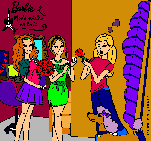 Barbie de compras con sus amigas