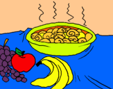 Dibujo Fruta y caracoles a la cazuela pintado por arii1