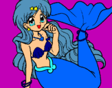 Dibujo Sirena pintado por Pecuchi 