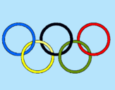 Dibujo Anillas de los juegos olimpícos pintado por tiin