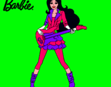 Dibujo Barbie guitarrista pintado por tkmcari