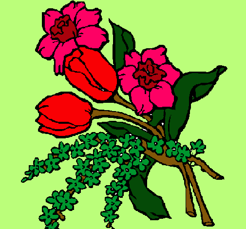 Dibujo Ramo de flores pintado por Tina1