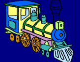 Dibujo Tren pintado por robertoo