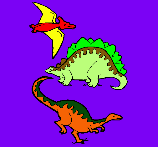 Tres clases de dinosaurios