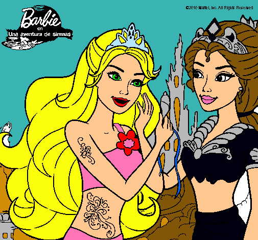 Barbie se despiede de la reina sirena