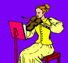 Dibujo Dama violinista pintado por adela