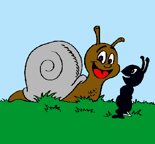 Caracol y hormiguita