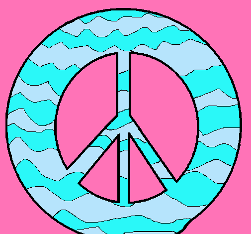 Dibujo de Símbolo de la paz pintado por Devany en Dibujos net el día a las