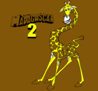 Dibujo Madagascar 2 Melman pintado por alvin