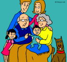 Dibujo Familia pintado por cofi