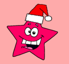 Dibujo estrella de navidad pintado por estrella4