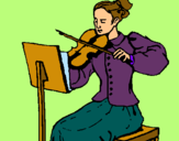 Dibujo Dama violinista pintado por Jacke