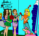 Dibujo Barbie de compras con sus amigas pintado por lolololoolololo