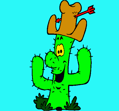 Cactus con sombrero