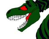 Dibujo Esqueleto tiranosaurio rex pintado por hcghxfdhcnaj