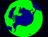 Dibujo Planeta Tierra pintado por yovoyaloguay