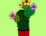 Dibujo Flores de cactus pintado por subi3