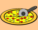 Dibujo Pizza pintado por -thom-