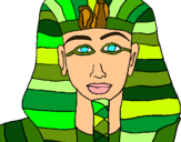 Dibujo Tutankamon pintado por ejicto