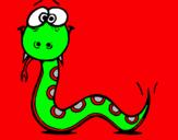 Dibujo Serpiente 3 pintado por -mixi-