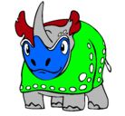 Dibujo Rinoceronte pintado por DANDI