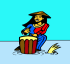 Dibujo Mujer tocando el bongó pintado por Maydy
