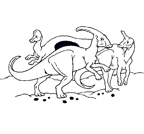 Dibujo Manada de hervíboros pintado por maray