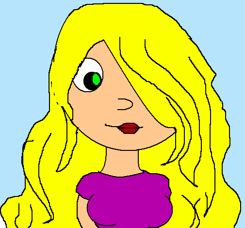 Dibujo Chica V pintado por Helga
